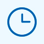 On time guarantee of shipping time icon